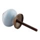 Turquoise Striped Small Ceramic Drawer Knobs Online 